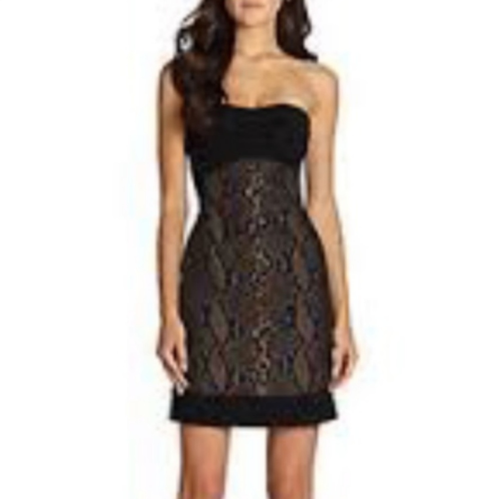 Diane Von Furstenburg Snakeskin Strapless Dress 0